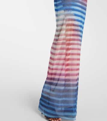 Air striped tulle maxi dress | Jean Paul Gaultier