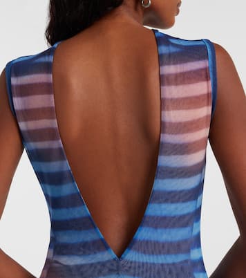 Air striped tulle maxi dress | Jean Paul Gaultier