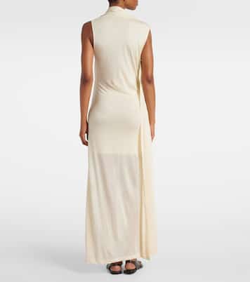 Draped scarf-detail jersey wrap dress | Toteme