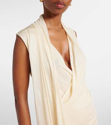 Draped scarf-detail jersey wrap dress | Toteme
