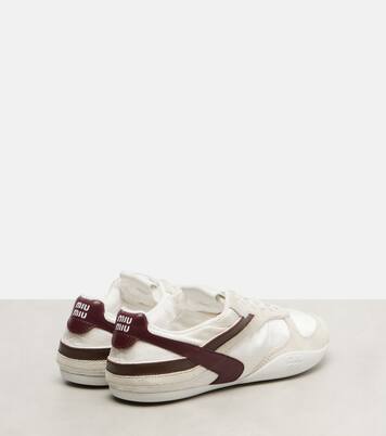 Gymnasium suede-trimmed sneakers | Miu Miu