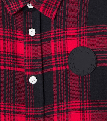 Camisa de algodón a cuadros colorblock | Stella McCartney Kids