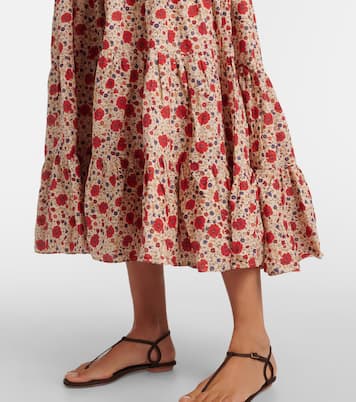 Abito midi Kendall in voile di cotone con stampa floreale | Rixo