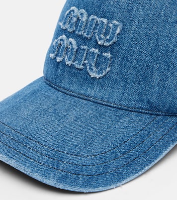 Logo denim baseball cap | Miu Miu