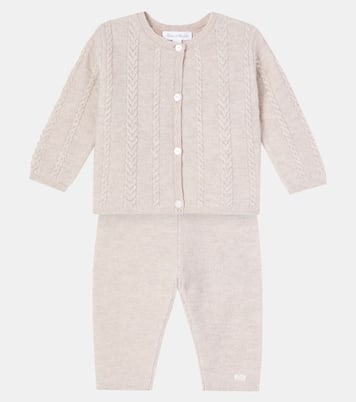 Baby wool and cashmere sweater and pants set | Tartine et Chocolat