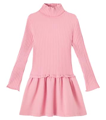 Gathered cotton-blend dress | Il Gufo