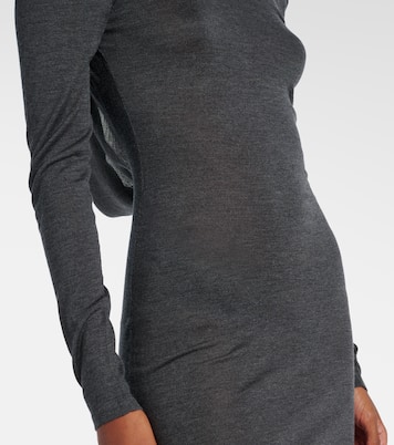 Rayne silk and cashmere minidress | Aya Muse