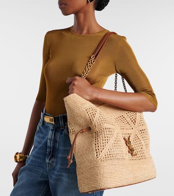 Jamie Cassandre raffia tote bag | Saint Laurent