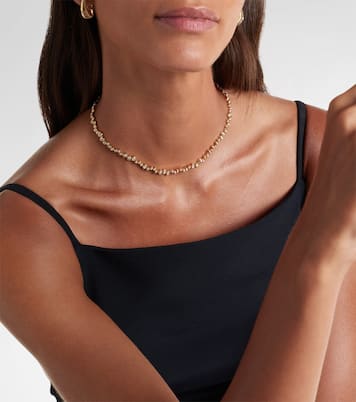 Collier Riviere Escargots 9kt gold necklace with diamonds | Yvonne Léon