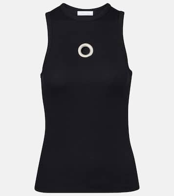 Embellished cotton-blend tank top | Rabanne