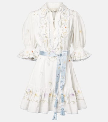 Giulia embroidered cotton minidress | Alémais