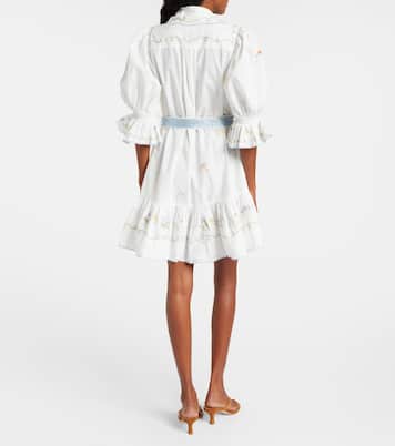 Giulia embroidered cotton minidress | Alémais
