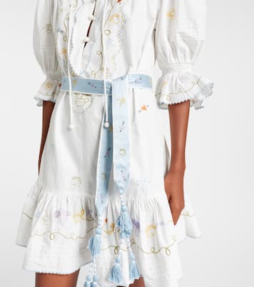Giulia embroidered cotton minidress | Alémais