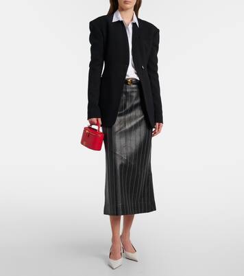 Anok 55 leather slingback pumps | Amina Muaddi