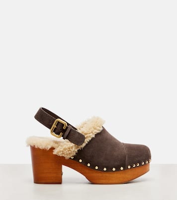 Clogs Jeannette mit Shearling | Chloé