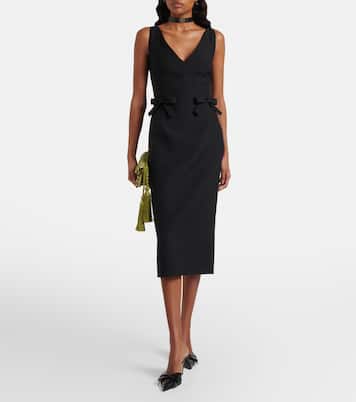 Crepe Couture bow-detail midi dress | Valentino