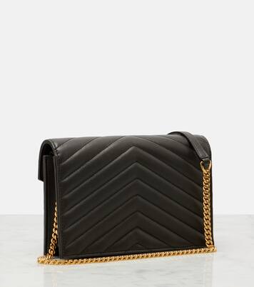 Cassandre matelassé envelope leather wallet on chain | Saint Laurent