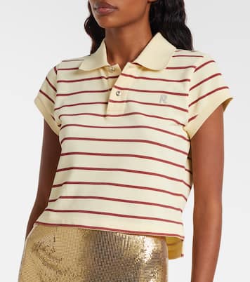 Striped cotton piqué polo shirt | Rabanne