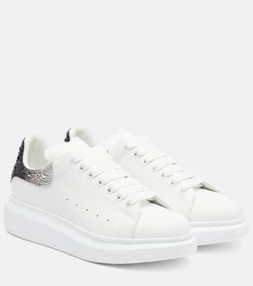 Oversized embellished leather sneakers | McQueen