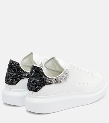 Oversized embellished leather sneakers | McQueen