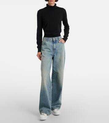 Oversized embellished leather sneakers | McQueen