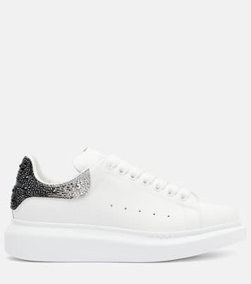Oversized embellished leather sneakers | McQueen
