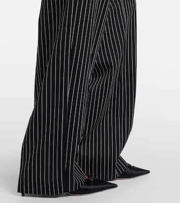 Striped wool and cotton straight pants | Tom Ford