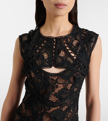 Janica silk lace gown | Costarellos