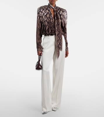 بنطلون واسع من الساتان | Stella McCartney