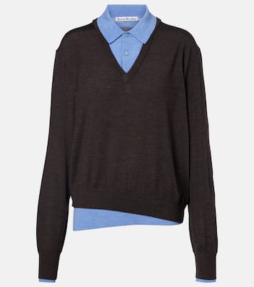 Layered wool polo sweater  | Acne Studios