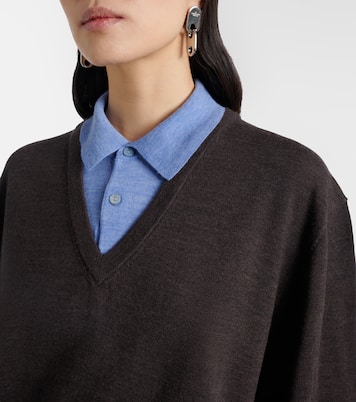 Layered wool polo sweater  | Acne Studios