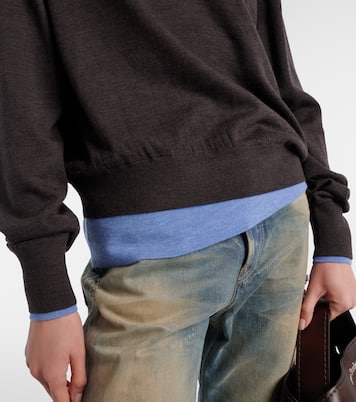 Layered wool polo sweater  | Acne Studios