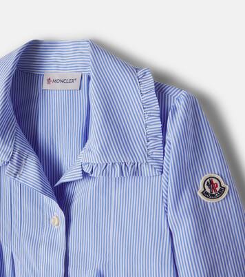Ruffled striped shirt dress | Moncler Enfant