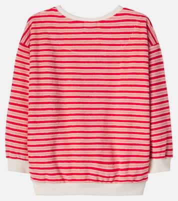 Zen striped cotton-blend terry sweatshirt | Cozmo