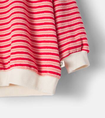 Zen striped cotton-blend terry sweatshirt | Cozmo