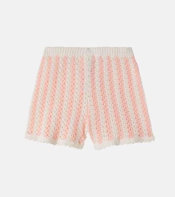 Mekylane crochet striped cotton shorts | Louise Misha