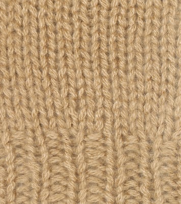 Baby Corncrake cashmere mittens | Caramel