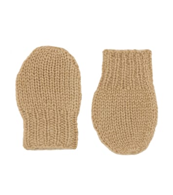 Baby Corncrake cashmere mittens | Caramel