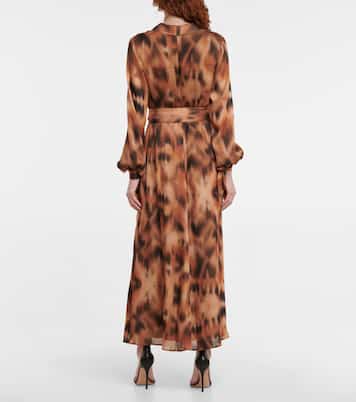 Cabana leopard-print wrap dress | Galvan