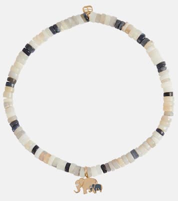 Elephant Family 14kt yellow gold beaded bracelet | Sydney Evan