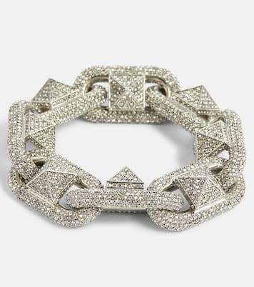 Rockstud Swarovski-embellished bracelet | Valentino