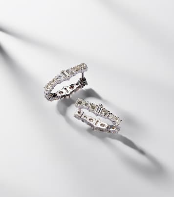 Créoles Rivulet en or blanc 18 ct et diamants | Ileana Makri