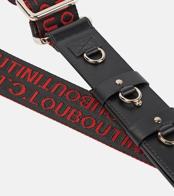Tracolla in jacquard con pelle | Christian Louboutin