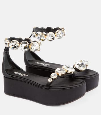 Sandalias de satén adornadas | Giambattista Valli