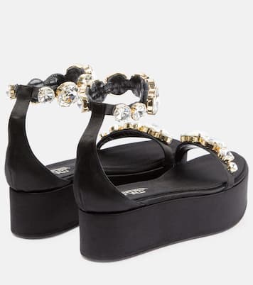 Sandalias de satén adornadas | Giambattista Valli