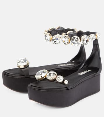 Sandalias de satén adornadas | Giambattista Valli