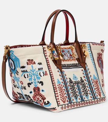 Borsa Greekaba Small in canvas e pelle | Christian Louboutin