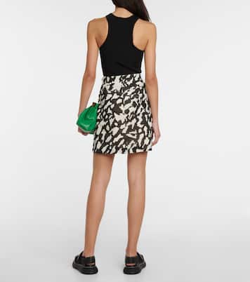 Lycka printed cotton miniskirt | Nanushka