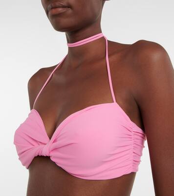 Twist-detail halterneck bikini top | Magda Butrym