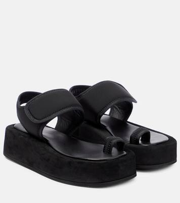 Neoprene and suede platform sandals | Wardrobe.NYC